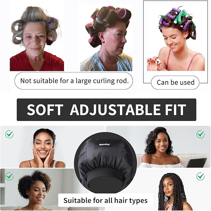 Bonnet Hair Dryer, Ideal Hair Diffuser for Curly Hair， Your Ultimate Solution - Spacious Capacity Blow Dryer Cap for Rapid Styling of Curls