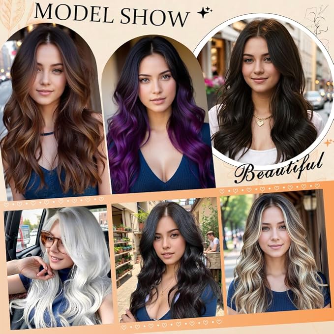 White Wig for Women, 18 Inch Middle Part Wavy Curly Wigs Synthetic Heat Resistant Soft deep wave Wig for Women Daily Use (White, 18 Inch)