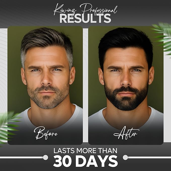Black Hair Color Shampoo for Men – 5 in 1 Hair Dye Shampoo for Grey Hair - Instant Hair Dye with 100% Color Accuracy with Natural Ingredients - Ammonia Free - 500ml (Black)