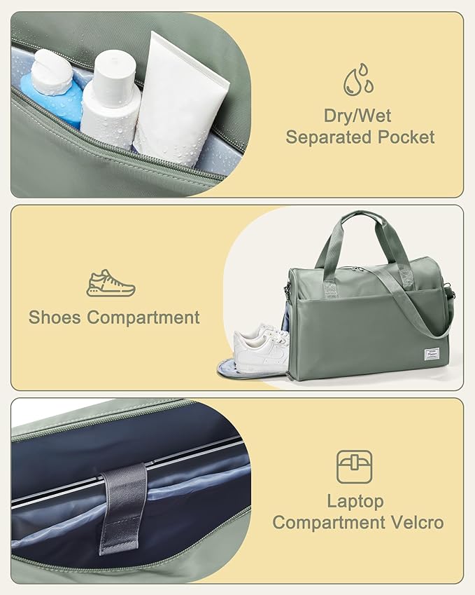Gym Bag Womens,Travel Duffel Carry on Bag Sport Tote Bag Weekend Overnight Bag
