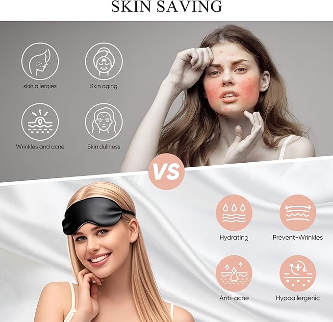 100% Mulberry Silk Pillowcase 22 Momme (SGS Certified) with Free Silk Eye Mask - Luxury Gift-Ready Folded Packaging, Cooling Pillow Cover for Hair & Skin Care (Plum, Standard (1 Pack))