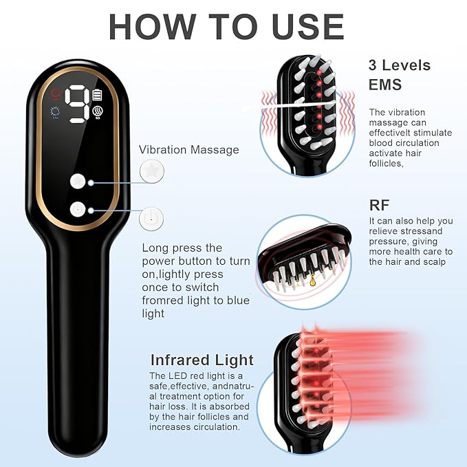 Laser Hair Growth Comb, Handheld Hair Growth Comb - Hair Comb