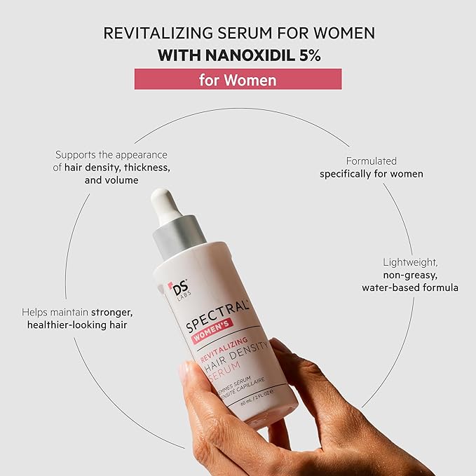 DS Labs Spectral Women’s Hair Density Serum (formerly Spectral.CSF), 60mL - Lightweight Leave-In for Fuller, Thicker Looking Hair, Fast Absorbing, Non-Greasy, For All Hair Types (Pack of 3)
