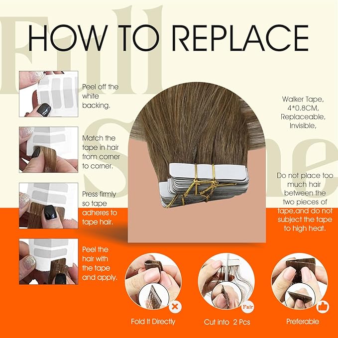 Full Shine Blonde Tape ins Human Hair Extensions Color 6 Chestnut Brown Ombre 60 Blonde And 6 Seamless Soft Skin Weft Hair Extensions Tape in 16Inch Silky Straight 50Gram 20Pcs Remy Tapes ins