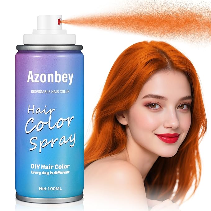 Halloween Hair Spray,Temporary Hair Color Spray for Women Kids Men,Washable Hairspray,Colored Hair Spray,Color Hairspray for Halloween,Party,Cosplay,Christmas Day (03#Orange)