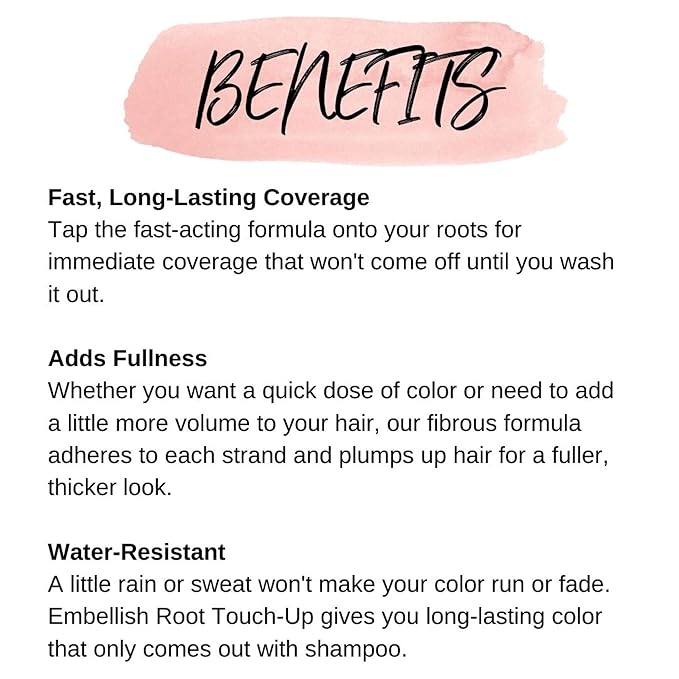 CALISTA Root Touch-Up | Temporary Gray Concealer | Cover Thinning Hair | Water & Sweat Resistant| All Hair Types | 0.35 oz.