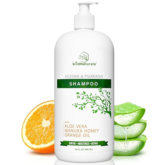 Eczema & Psoriasis Treatment Shampoo - Anti-Dandruff, Scalp Relief for Dry & Itchy Skin - Hypoallergenic, Paraben & Fragrance-Free for Sensitive Scalp