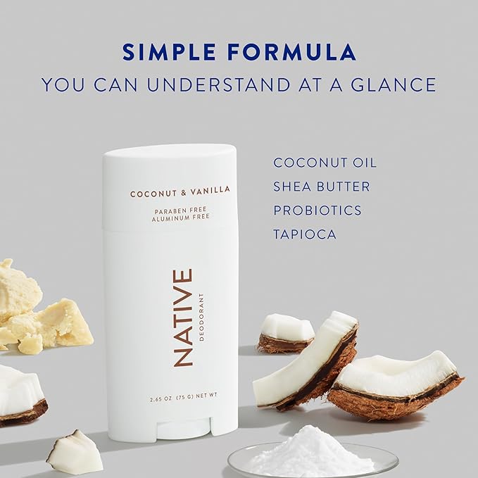 Native Deodorant Contains Naturally Derived Ingredients, 72 Hour Odor Control | Deodorant for Women and Men, Aluminum Free with Baking Soda, Coconut Oil and Shea Butter | Classic (3-pack)