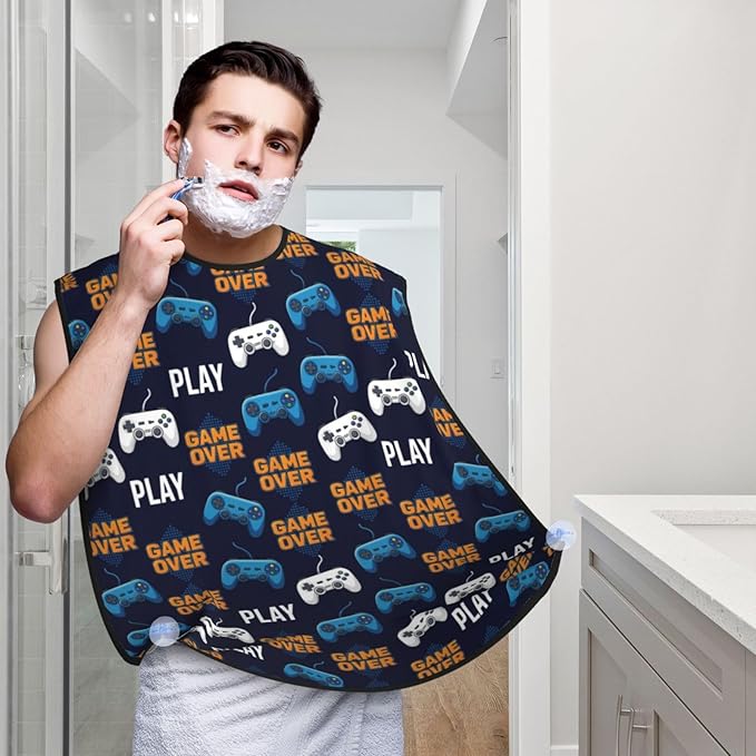 Men's Beard Maintenance Apron, Waterproof & Easy Clean, Play Video Game Weapon Gamers