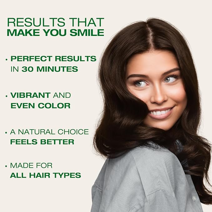 Naturigin Permanent Hair Color, 3.0 Dark Brown, Ammonia Free, 100% Gray Coverage, Nourishing Natural Formula, For All Hair Types, Long-Lasting, Vegan & Cruelty-Free, 1 Pack
