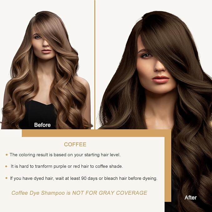 Brown Hair Dye Shampoo, Hair Color Shampoo for Women Men, Long Lasting Brown Hair Dye, Champu Para Pintar el Cabello, Colors in Minutes, Easy to Use, 16.90 Fl