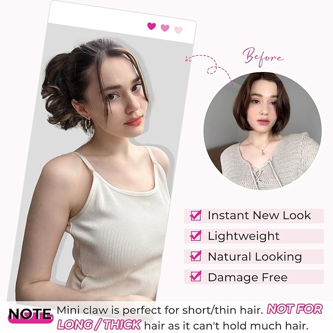 REECHO 9" Short Ponytail Extension, Classic Loose Curly Wavy Claw Clip Pony tails Hair Extensions HP001 Hairpieces for Women (Dirty Blonde)