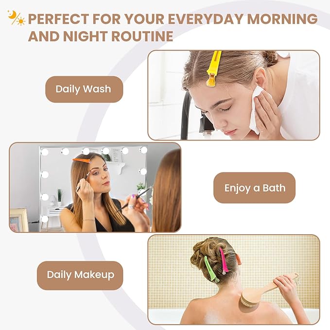 12PCS Hair Clips for Styling - No Crease Hair Clips for Women - Non Slip Duck Billed Hair Roller Clips with Silicone Band - Salon Hair Sectioning Clips