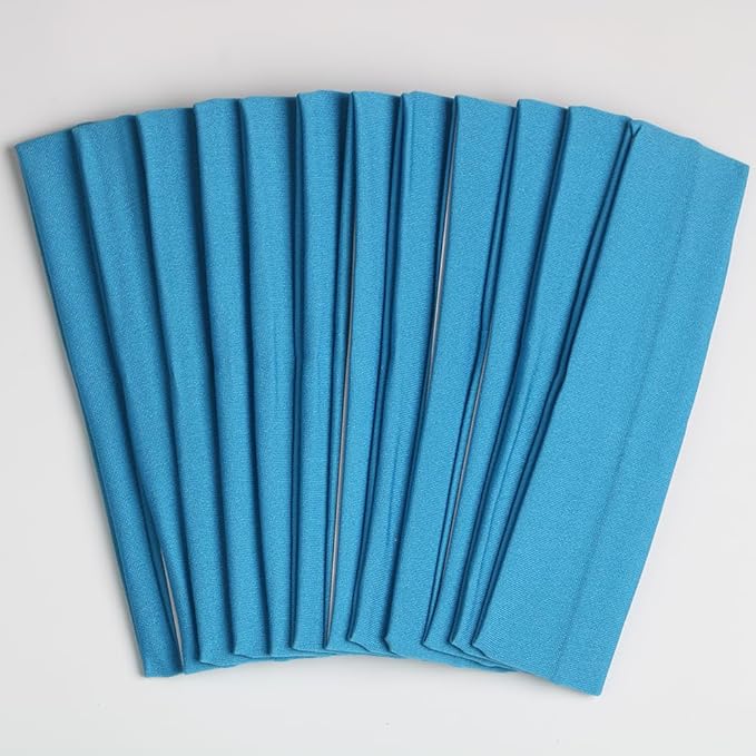 Headbands for Women,12PCS,Soft Stretch Elastic Yoga Sport Headbands