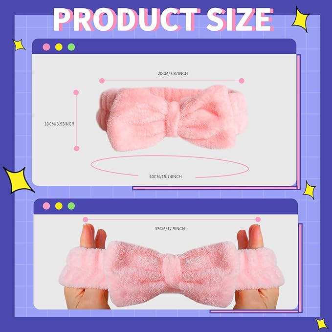 WSYUB Spa Headbands, Makeup Headbands,Bow Headband for Washing Face skincare headbands for women, Hair Bands