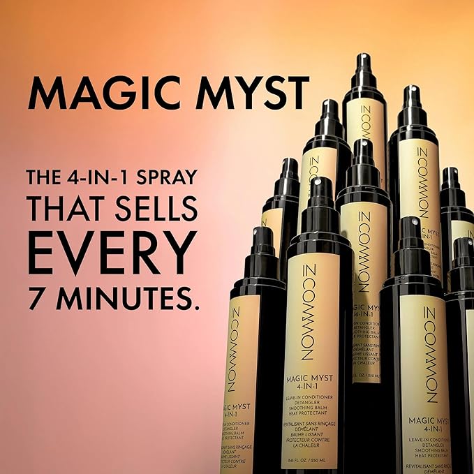 IN COMMON Magic Myst Universal Hair Elixir Travel Size | 4-In-1 Leave-In Conditioner - Detangler - Heat Protectant | 3 oz (Pack of 2)