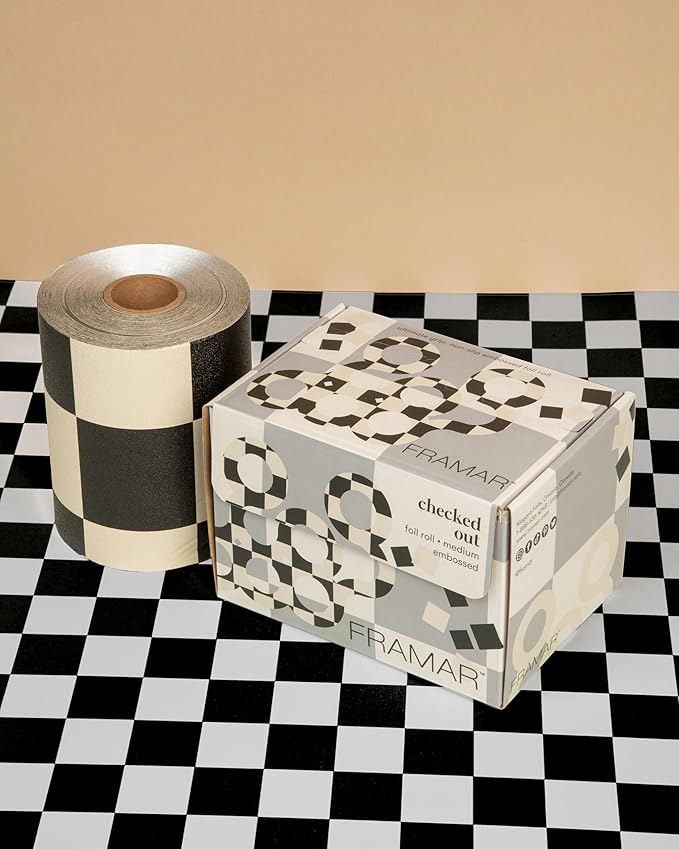 FRAMAR Checkered Hair Foil – Hair Foils For Highlighting Long Hair, Highlight Foils For Hair Highlighting, Salon Foils For Hair Highlighting Kit, Salon Foils For Hair Stylist – 320 ft