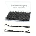 YINGFENG 220pcs Large 2.76-Inch Bobby Pins for Women, Super Grip Black Hair Clips with Box - Reusable Non-Slip Pins for Thick, Long Hair