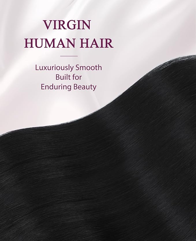 Pinkpearl Invisible Tape in Hair Extensions Human Hair, 20pcs 16inch 45g #1B Natural Black Injection Tape in Extensions Real Remy Straight Seamless Silky Human Hair Injected