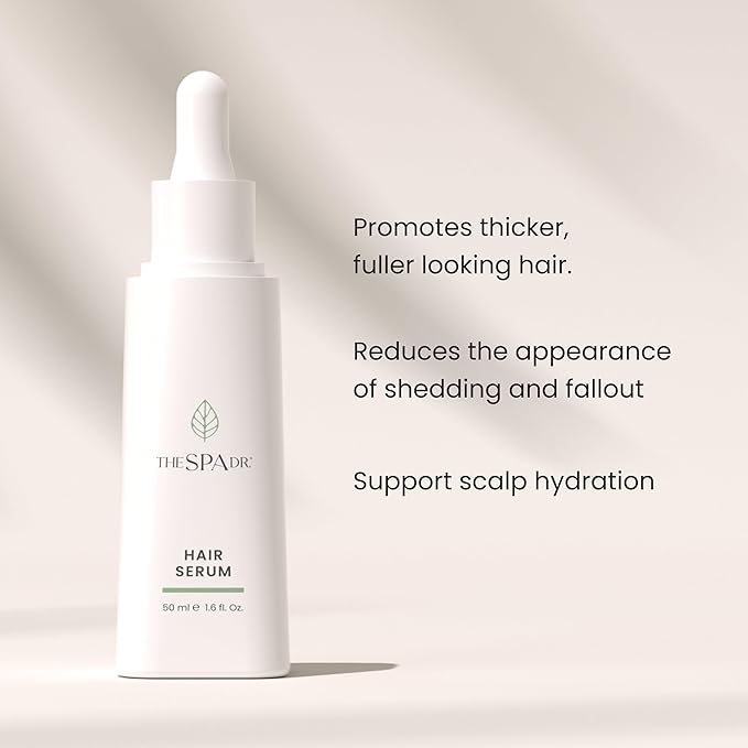 The Spa Dr. Hair Serum - Clean Hair Thickening Serum with Red Clover and Pea Sprout Extracts and Peptides - 1.5 Fl. Oz.