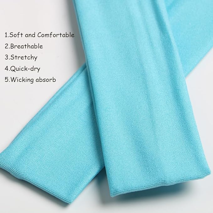 Headbands for Women,12PCS,Soft Stretch Elastic Yoga Sport Headbands