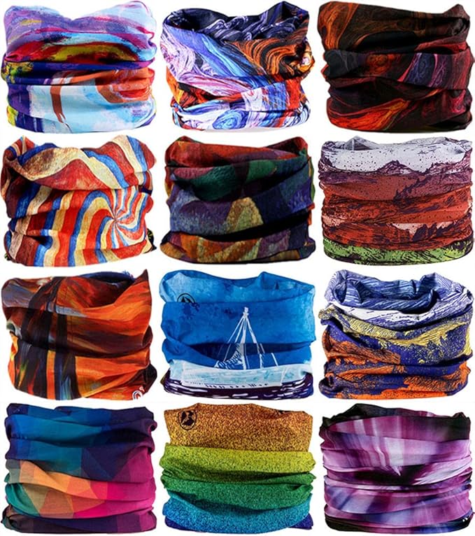 Headband Neck Gaiter Head Wrap Headwear Face Mask Magic Scarf Bandana for Men and Women