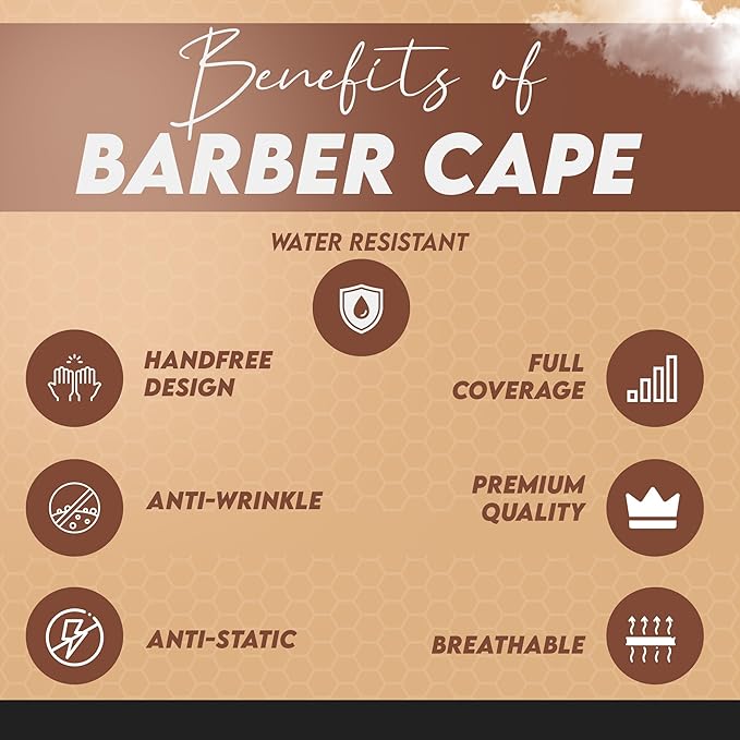 1.5lb Kids Cape (Ages 3–8) – Weighted Hair Cutting Barber Cape with Elastic Collar, Waterproof Salon Cape for Added Comfort, Perfect for Barber & Hairstylist (52 x 36 in)