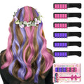 Hair Chalk for Kids - Temporary Bright Hair Color Comb, Washable Dye for New Year, Birthday, Cosplay, Halloween, Christmas