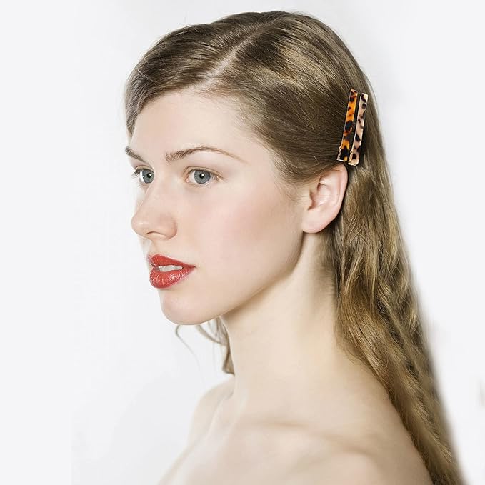 Cobahom 6 Pack Leopard Print Hair Clips Duckbill Hair Clip Metal Duck Teeth Hair Pins Chic Tortoise Shell Hair Barrettes for Women and Girls