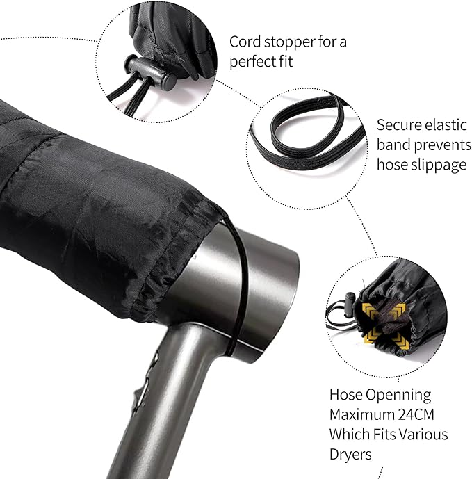 Hooded Hair Dryer Bonnet,Upgraded Dual-Tubes Even Heat Blow,Hands Free Drying for Thick or Curly Hair, Deep Conditioning at Home,Portable&Universal Diffuser Attachment Cap(Size L)