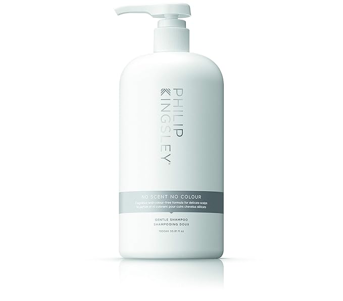 PHILIP KINGSLEY | No Scent No Color Gentle Shampoo | For Sensitive and Delicate Scalps | Sulfate-Free and Fragrance-Free | 33.8oz