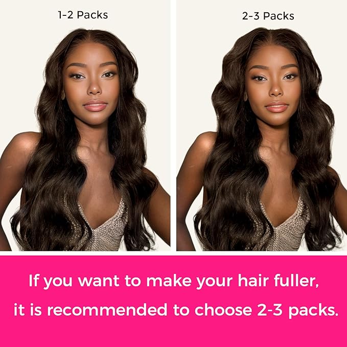 Lashey Seamless Clip in Hair Extensions Human Hair #2 Dark Brown Body Wave Clip in Hair Extensions Real Human Hair 7pcs 110g 20 Inch PU Weft for Women