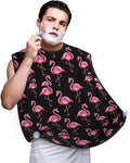 Waterproof Grooming Apron, Non-Stick Beard Bib with Suction Cups, for Lovely Animal Pink Flamingo
