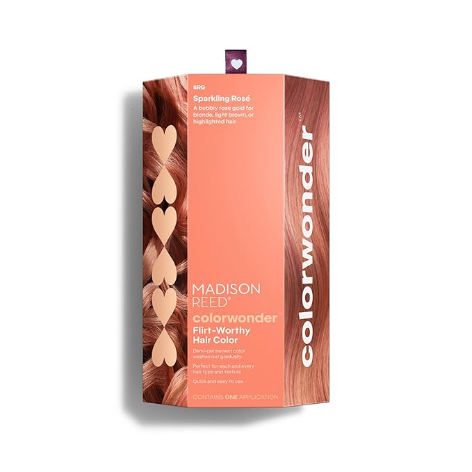 Madison Reed colorwonder Demi-Permanent Hair Color, Effortless At-Home Hair Dye, Ammonia-Free, Cruelty-Free, Sparkling Rosé (8RG Rose Gold), Pack of 1