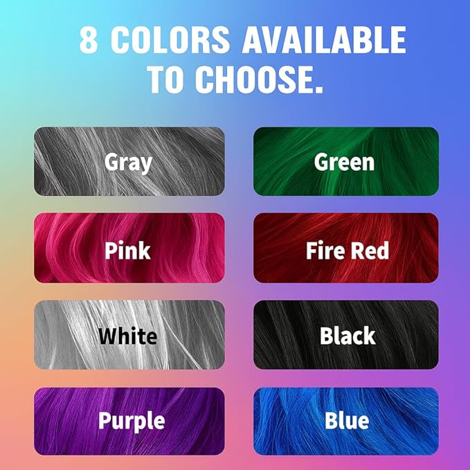 White Temporary Hair Color Spray for Adlut Teens Kids, 1-Day Washable Hair Spray, Fun Bright Shade for Halloween, Cosplay, DIY Hair Looks, Festivals & Parties