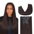 Lashey Seamless Clip in Hair Extensions Human Hair 150g 9pcs #2 Dark Brown Straight 22 Inch Hair Extensions Clip ins with PU Soft Invisi Edge