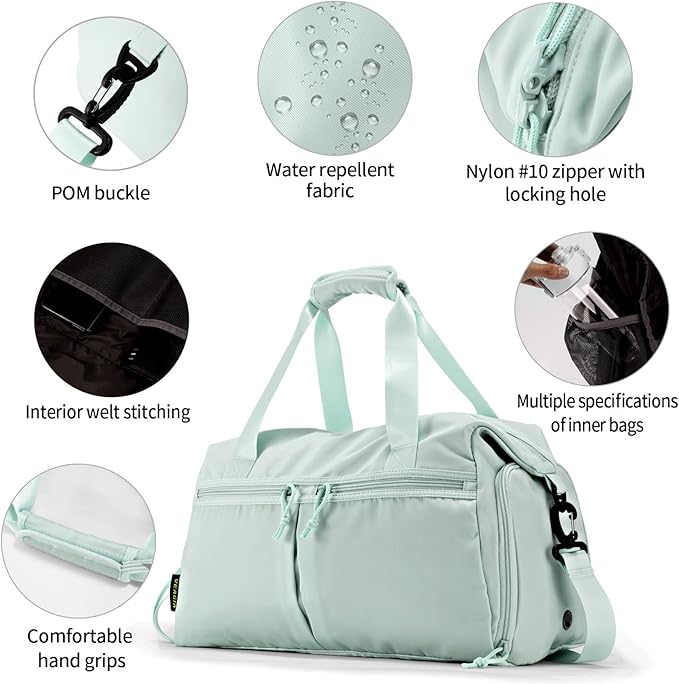 Weekender Duffel Bag with Shoe Compartment And Wet Pocket-Luggage Everyday Overnight Bag for Men and Women Travel-Carry On Gym Bag
