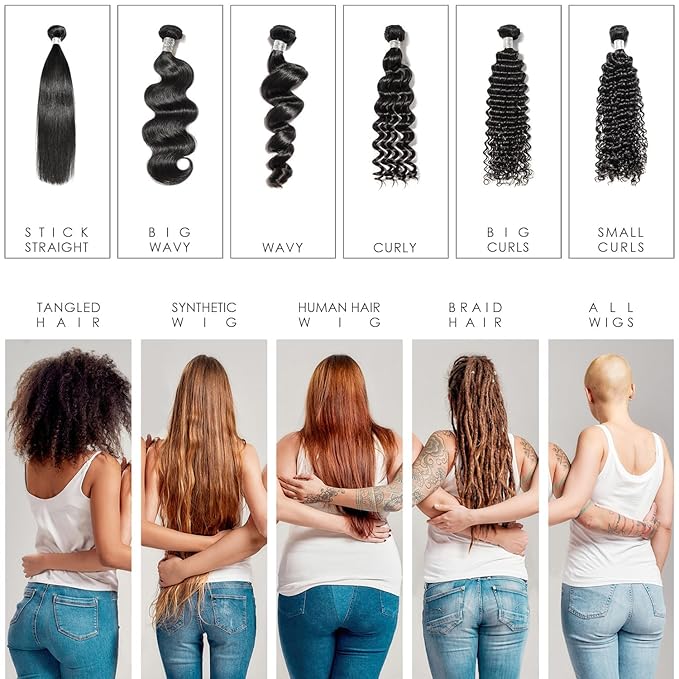 Awesome Human Hair Wig Care Set, Premium Shampoo & Leave in Conditioner, Detangles, Promotes Body & Volume, Silkiness & Shine, Easy Combing, 7 fl oz