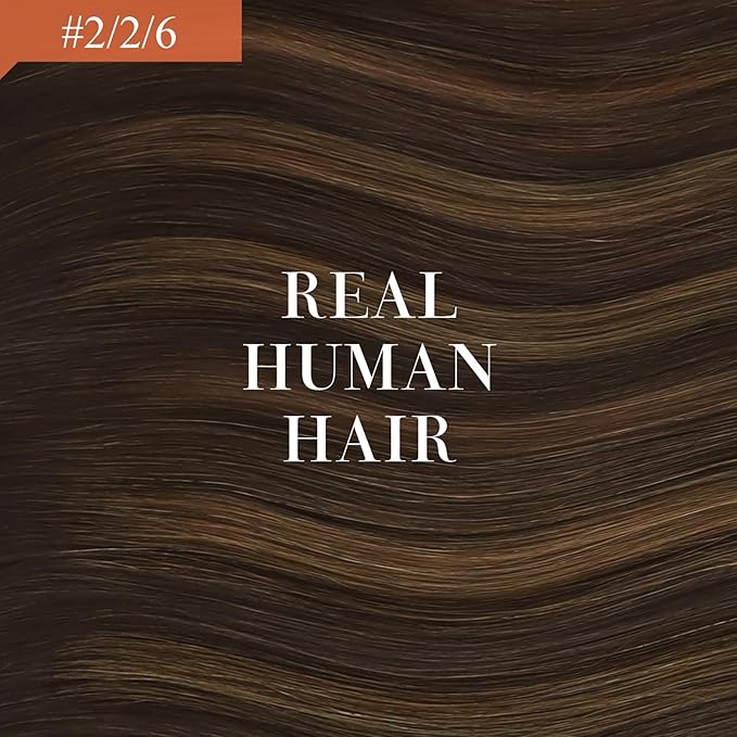 Ve Sunny Hair Extensions Ponytail Real Human Hair Wrap Around Clip in Ponytail Hair Extensions Straight Extensions Human Hair for Women Dark Brown Balayage Chestnut Brown 18inch 80G