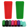 ZAXOP 2 Pack Heat Resistant Silicone Mat Pouch for Flat Iron, Curling Iron,Hair Straightener,Hair Curling Wands,Hot Hair Tools (Green & RED)
