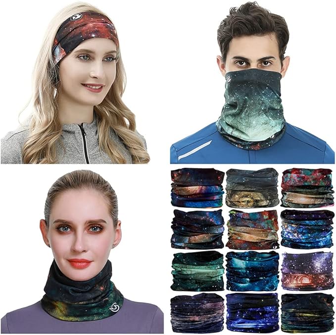 Headband Neck Gaiter Head Wrap Headwear Face Mask Magic Scarf Bandana for Men and Women