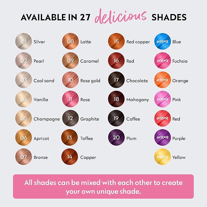 Four Reasons Color Mask - Rose Gold - (19 Colors) Toning Treatment, Color Depositing Conditioner, Tone & Enhance Color-Treated Hair - Semi Permanent Hair Dye, Vegan and Cruelty-Free, 6.76 fl oz