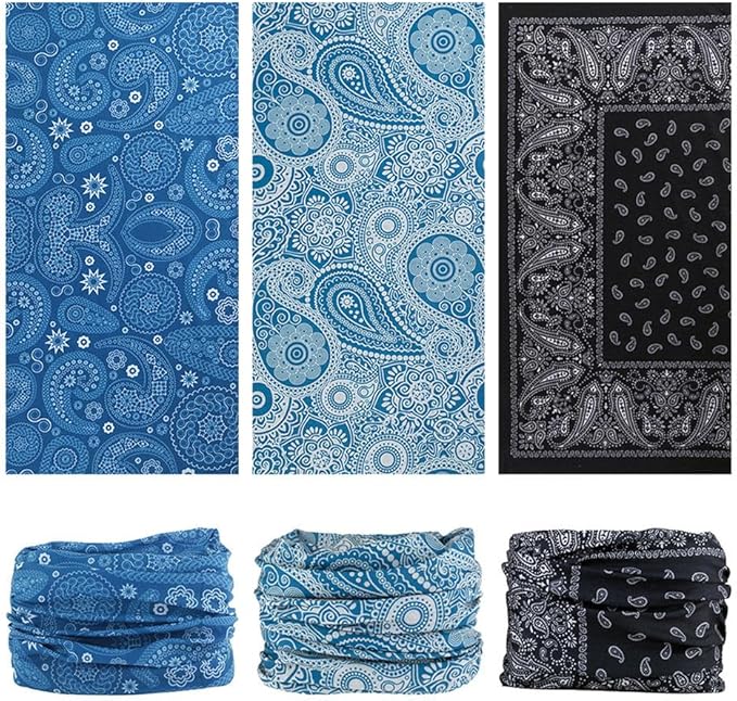 Headband Neck Gaiter Head Wrap Headwear Face Mask Magic Scarf Bandana for Men and Women