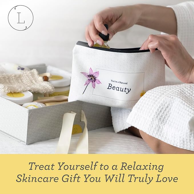 Lizush Luxury Citrus Spa Gift Basket - 15-Piece Handmade Self-Care Set for Relaxation, Perfect Gift for Women, Wife, Mom, or Best Friend - Handmade in the USA