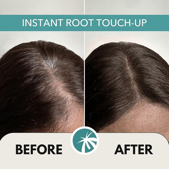 Paradyes Instant Root Tint Hairline Powder - Root Touch Up Hair Color for Gray Coverage - Bald Spot Concealing Hair Powder for Women & Men - 24-Hour Stain-Proof - Dark Brown - 0.14 Ounce