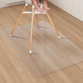 Clear Plastic Area Mat for Under High Chair, 3'×5' Large No Slip Waterproof Vinyl Floor Mat for Home, Anti-Spill Hard Floor Protector, Easy Clean Splat Mat