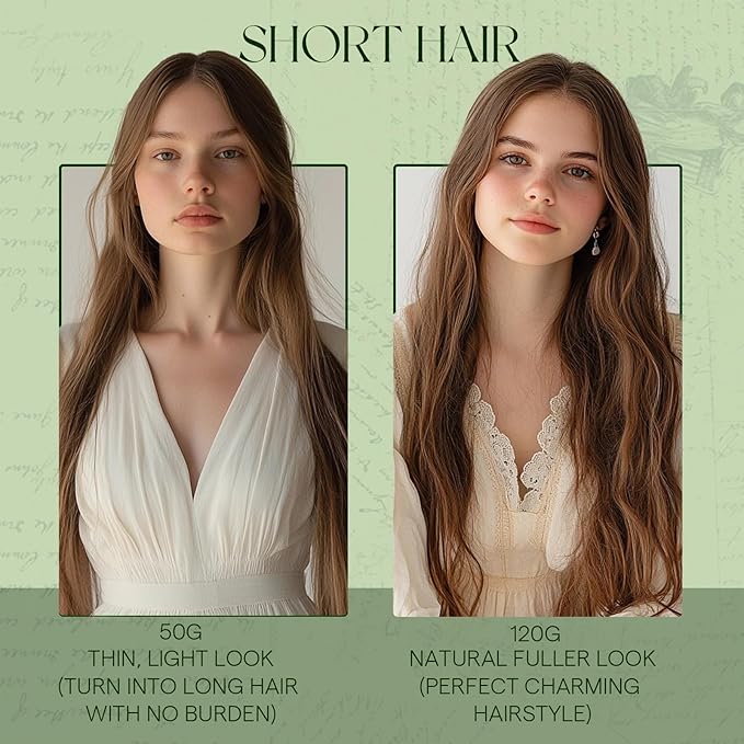 RUNATURE Clip in Hair Extensions Human Hair, 14 Inch 120g Thick Hair Extensions Clip Ins, Natural Remy Hair for Women, Natural Looking, 7pcs #10P16 Dark Blonde with Highlights