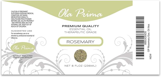 Ola Prima Rosemary Essential Oil - Pure Rosemary Oil (8 Fluid Ounces)