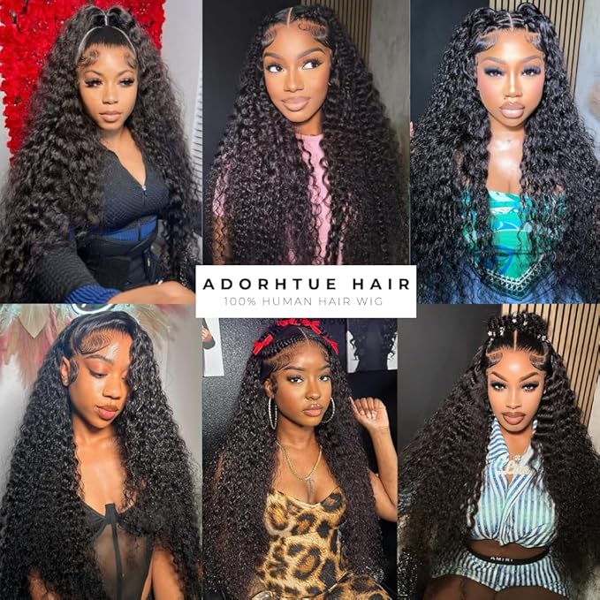 32 Inch Water Wave 13x6 HD Lace Front Wigs Human Hair Pre Plucked 200 Density Deep Part Curly Wig for Women Water Wave Frontal Wigs Human Hair