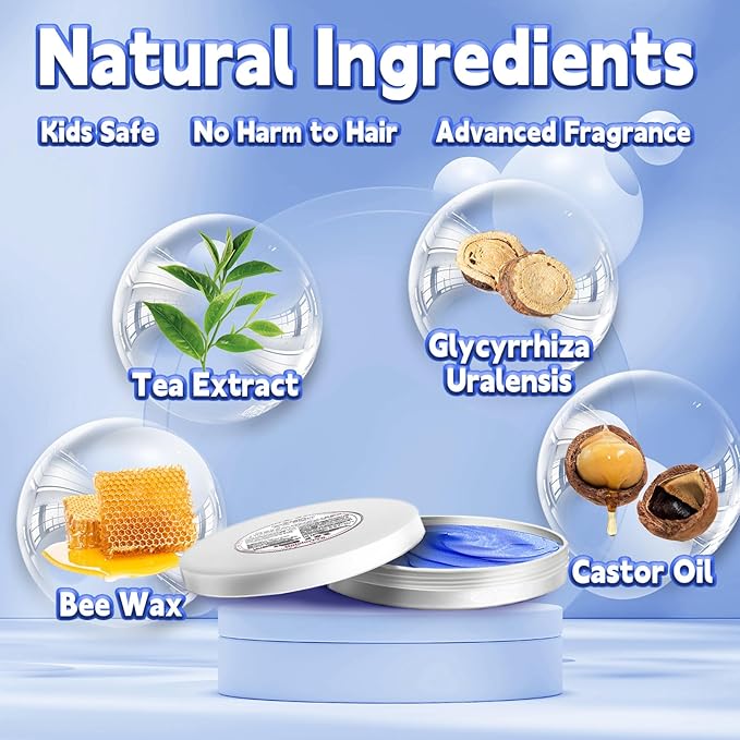 Blue Hair Color Wax Washable, Temporary Hair Color Dye for Kids, Natural Instant Color Wax Hairstyle Cream Hair Pomades for Women & Men Party Cosplay Halloween, Gifts for Teens